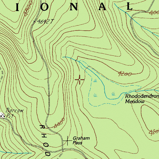 Topographic Map of Rhododendron Ridge Shelter, OR