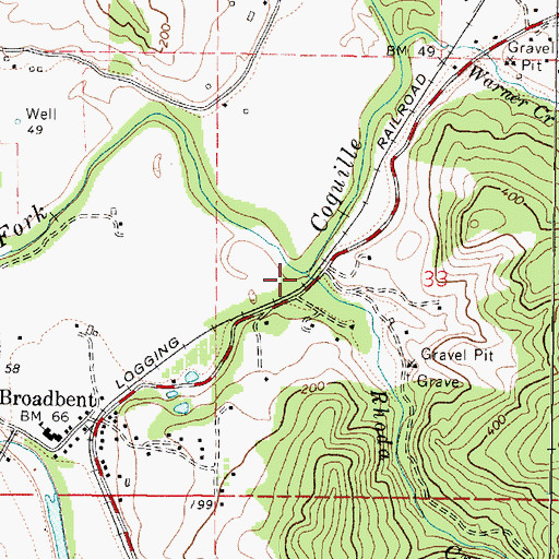 Topographic Map of Rhoda Creek, OR