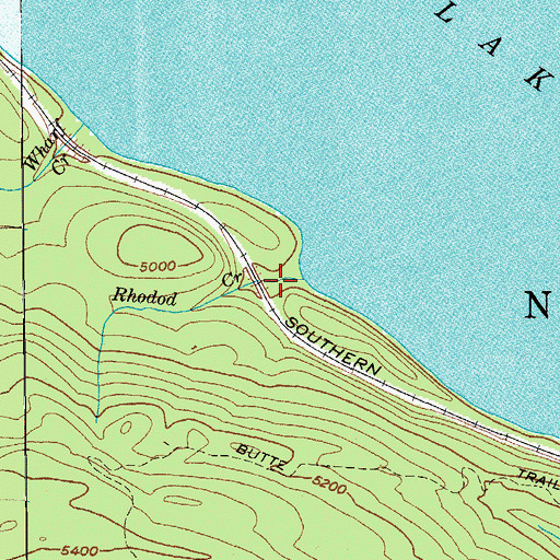 Topographic Map of Rhodod Creek, OR