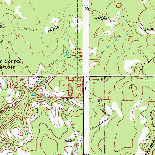 Topographic Map of Rice Corral Spring, OR