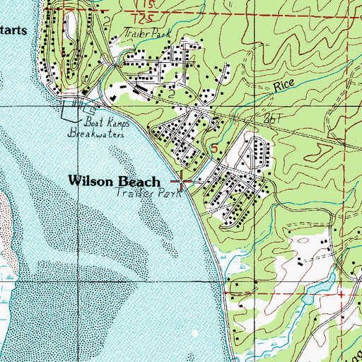 Topographic Map of Rice Creek, OR