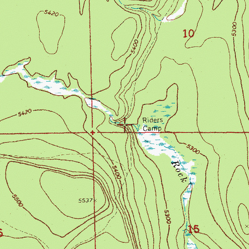 Topographic Map of Riders Camp, OR