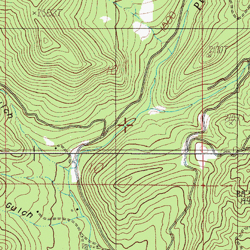 Topographic Map of Right Fork Pleasant Creek, OR