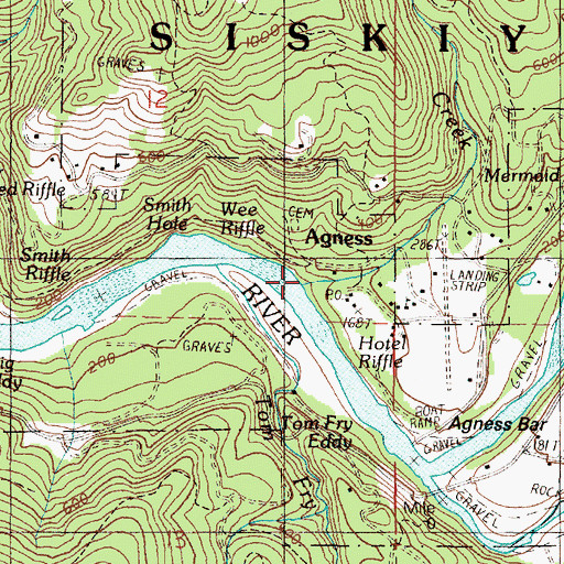 Topographic Map of Rilea Creek, OR