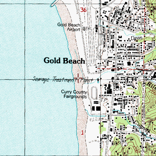 Topographic Map of Riley Creek, OR