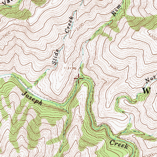 Topographic Map of Rim Creek, OR