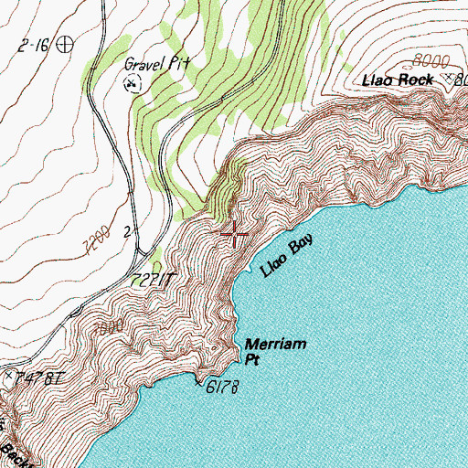 Topographic Map of Rim of the Crater, OR