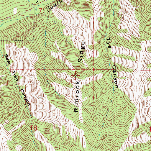Topographic Map of Rimrock Ridge, OR
