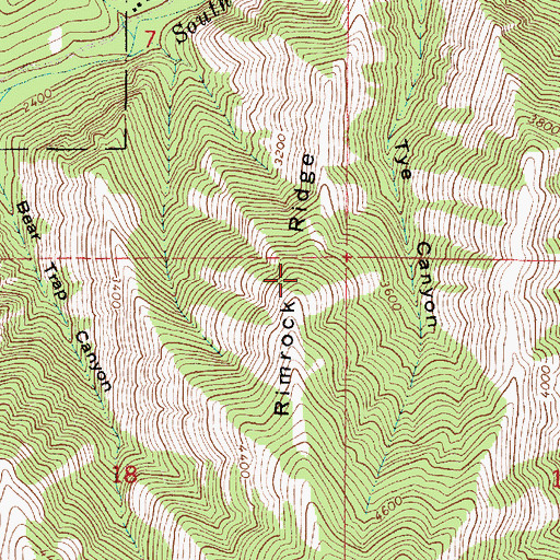 Topographic Map of Rimrock Ridge, OR
