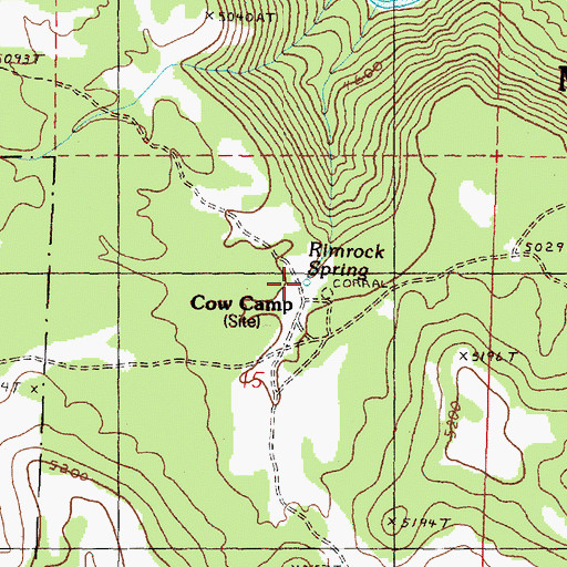 Topographic Map of Rimrock Spring, OR