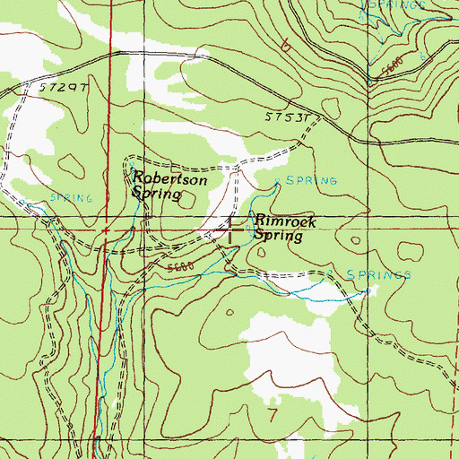 Topographic Map of Rimrock Spring, OR