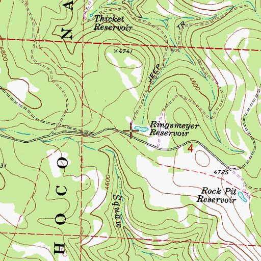 Topographic Map of Ringsmeyer Reservoir, OR