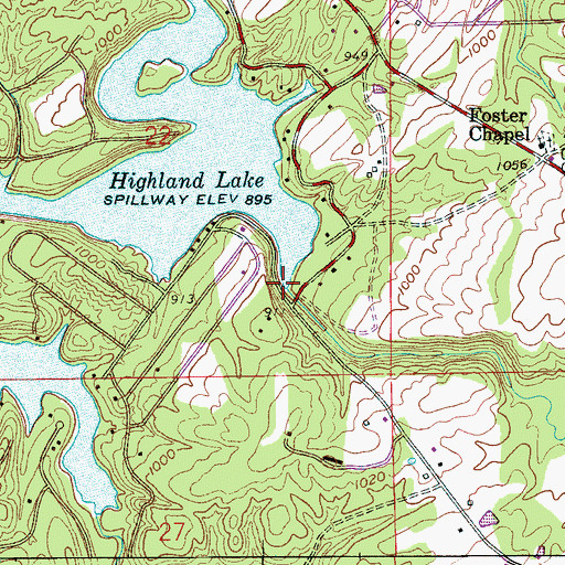 Topographic Map of Brasher Creek, AL