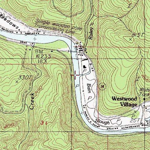 Topographic Map of Risley Creek, OR