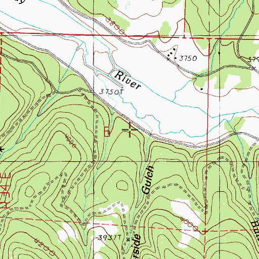 Topographic Map of Riverside Gulch, OR