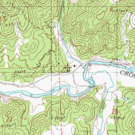 Topographic Map of Riverside Ranch, OR