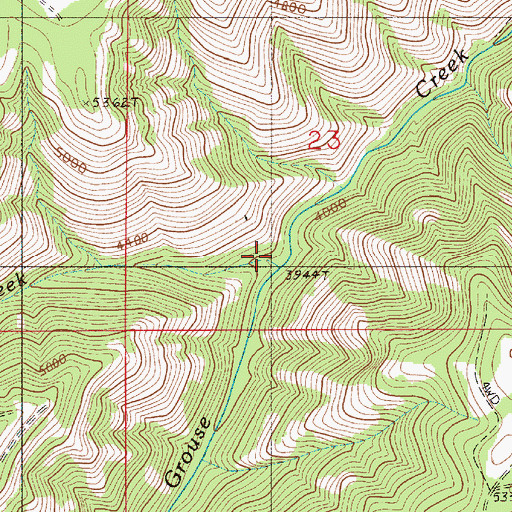 Topographic Map of Road Creek, OR