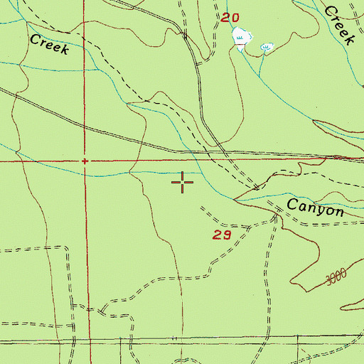 Topographic Map of Roaring Creek, OR