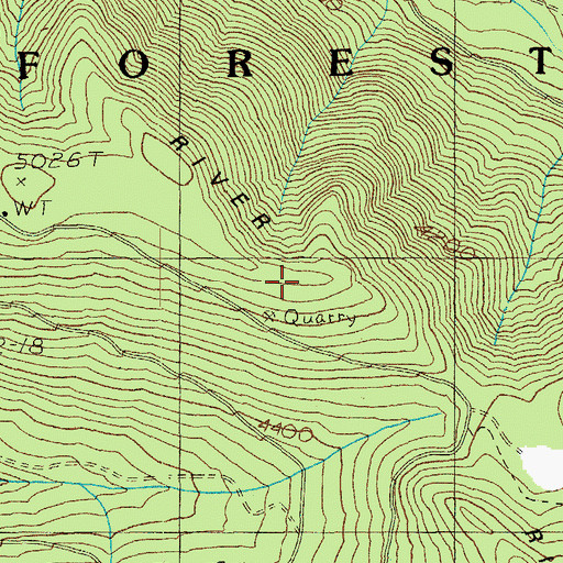 Topographic Map of Roaring River Ridge, OR