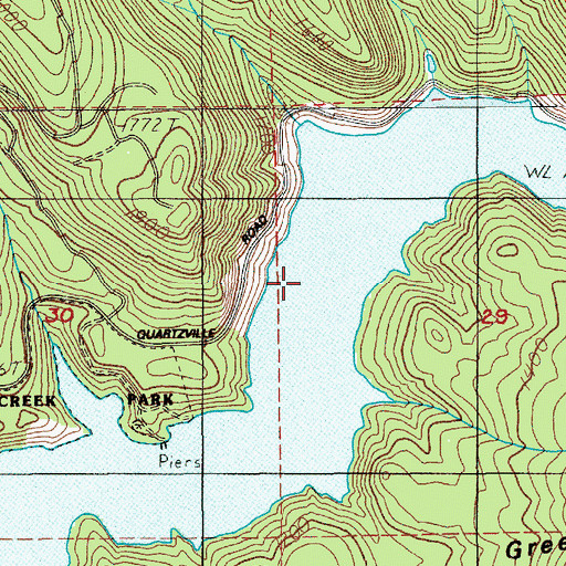 Topographic Map of Roberts (historical), OR