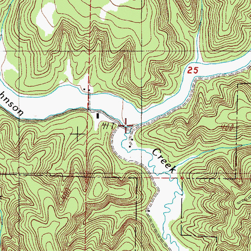Topographic Map of Roberts Creek, OR