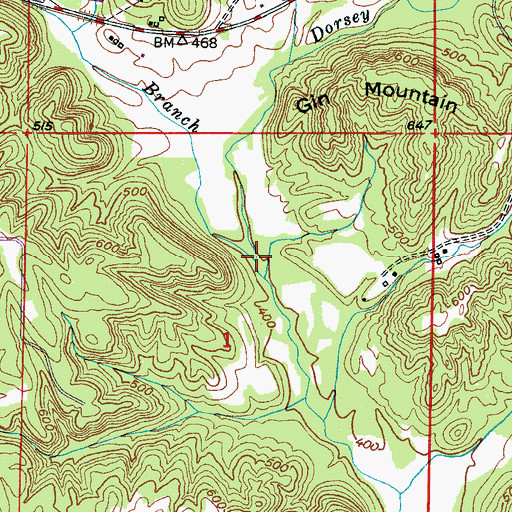 Topographic Map of Brazeal Branch, AL