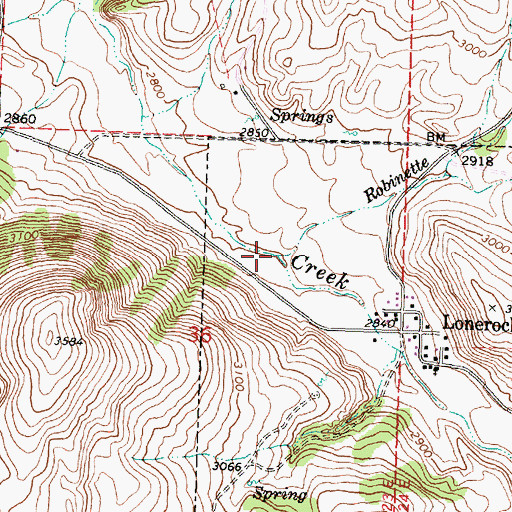 Topographic Map of Robinette Creek, OR