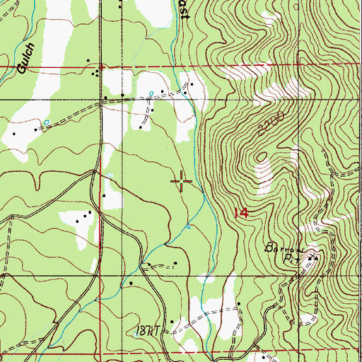 Topographic Map of Rock Creek, OR