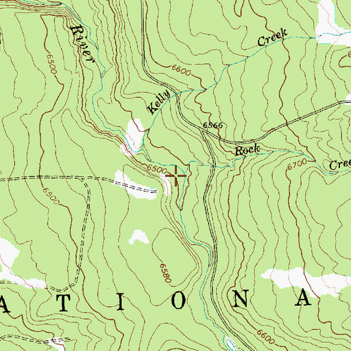 Topographic Map of Rock Creek, OR