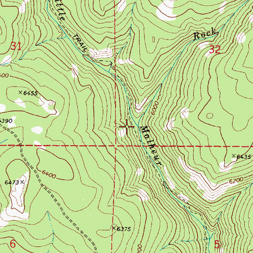 Topographic Map of Rock Creek, OR