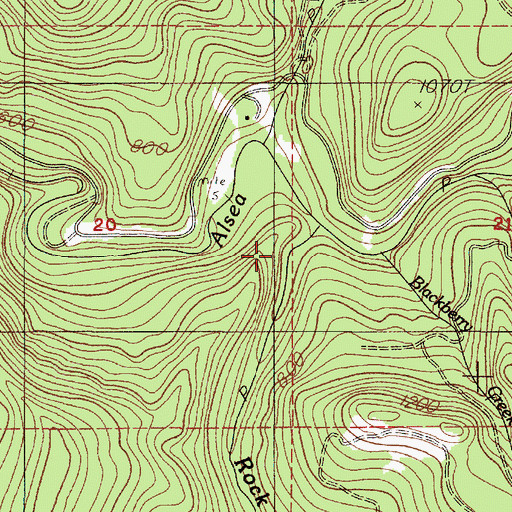 Topographic Map of Rock Creek, OR