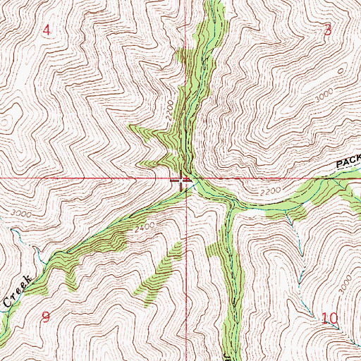 Topographic Map of Rock Creek, OR