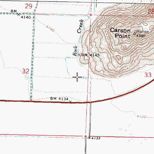Topographic Map of Rock Creek, OR