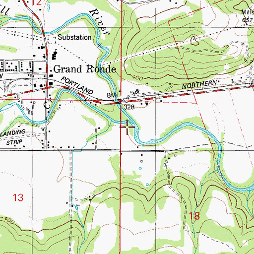 Topographic Map of Rock Creek, OR