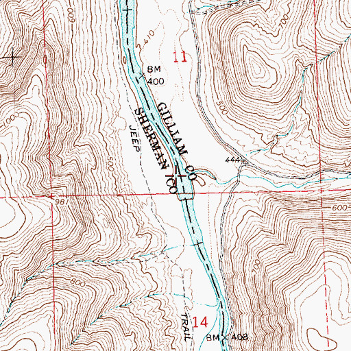 Topographic Map of Rock Creek, OR