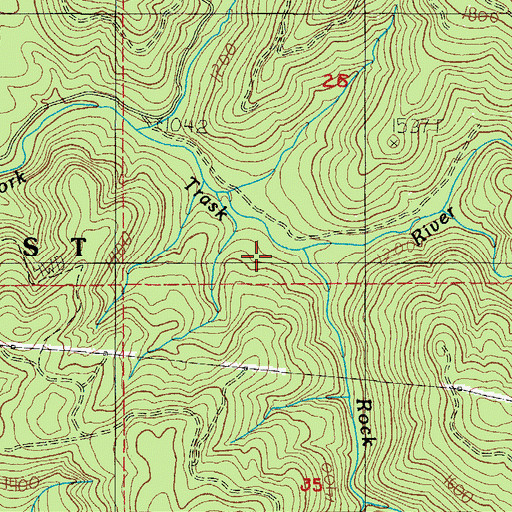 Topographic Map of Rock Creek, OR