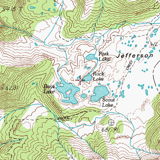 Topographic Map of Rock Lake, OR