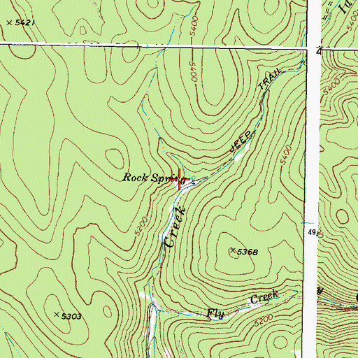 Topographic Map of Rock Spring, OR