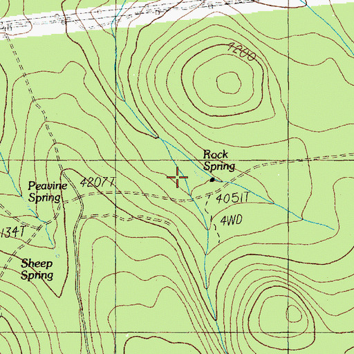 Topographic Map of Rock Spring, OR