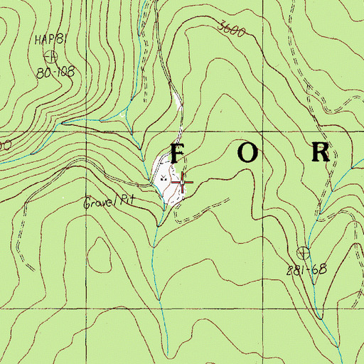Topographic Map of Rock Springs Trail, OR