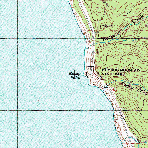 Topographic Map of Rocky Point, OR