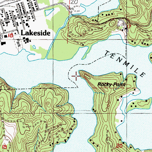 Topographic Map of Rocky Point, OR