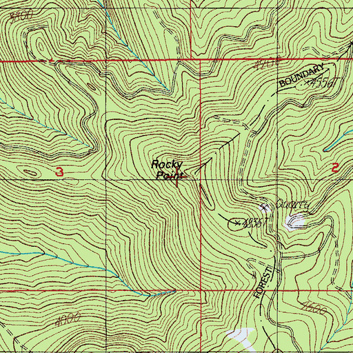 Topographic Map of Rocky Point, OR