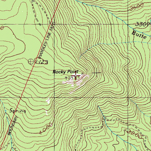 Topographic Map of Rocky Point, OR