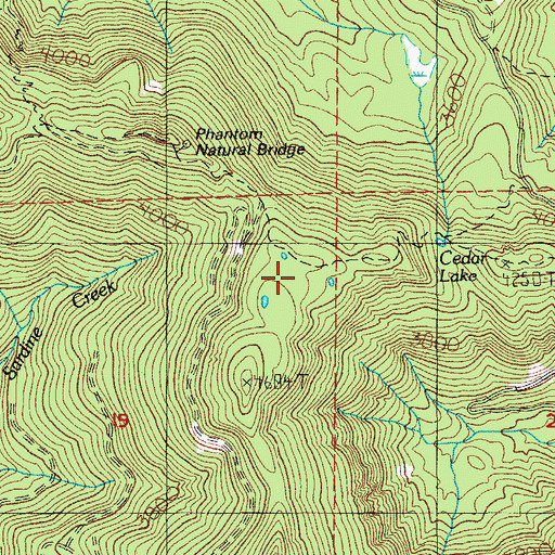 Topographic Map of Rocky Top Shelter, OR