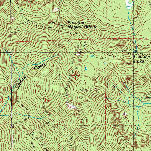 Topographic Map of Rocky Top Trail, OR