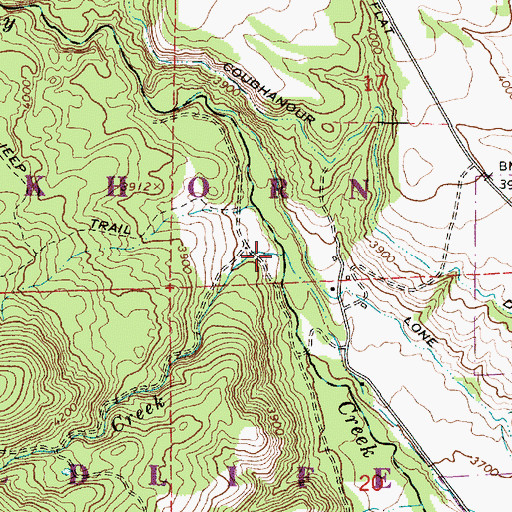 Topographic Map of Roger Creek, OR