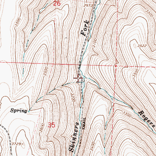 Topographic Map of Rogers Creek, OR