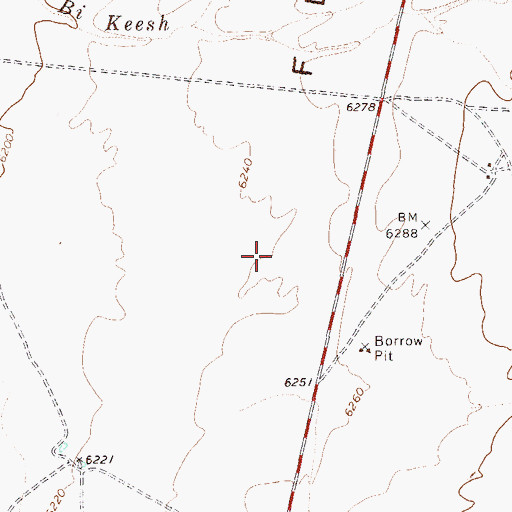 Topographic Map of Snake Flat, AZ