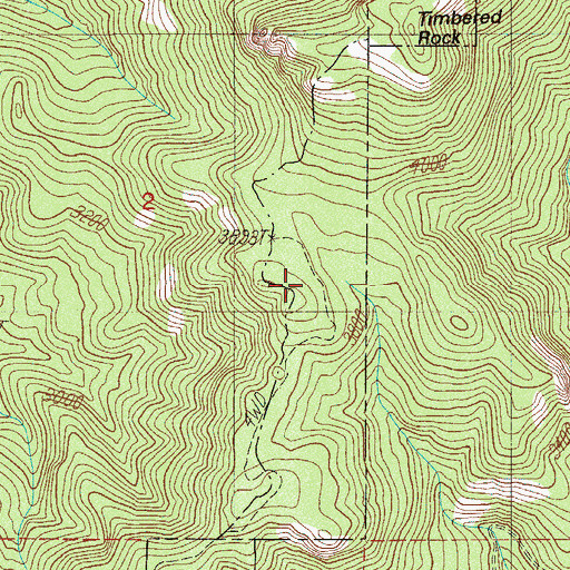 Topographic Map of Rogue-Umpqua Divide Trail, OR